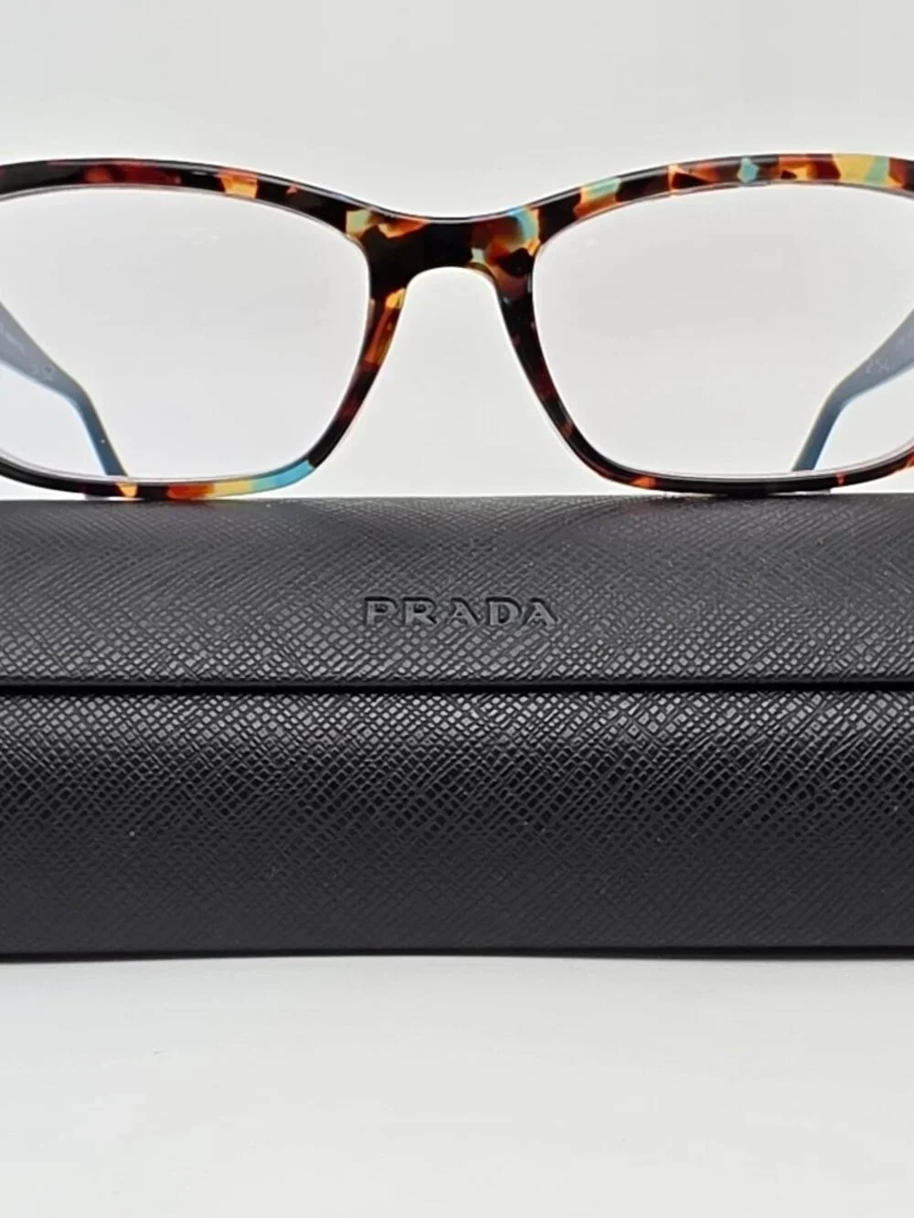 Prada VPR 18O NAG-1O1 Spotted Blue Havana Eyeglasses Frame w/ Case 54-18-135